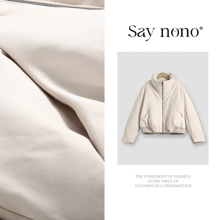 懒猫nono│Saynono日常休闲翻领拉链95白鹅绒羽绒外套/XXZE95