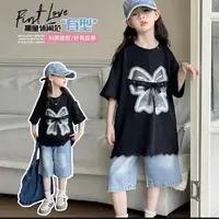 蝴蝶结蕾丝短袖928