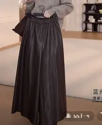 【YANYAN】秋款休闲百搭气质皮裤九分直筒裤YY-5441