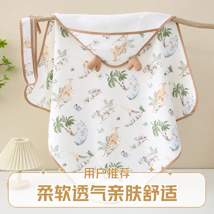 2025新款新生儿薄款抱被产房初生宝宝包被婴儿襁褓裹被带帽抱毯