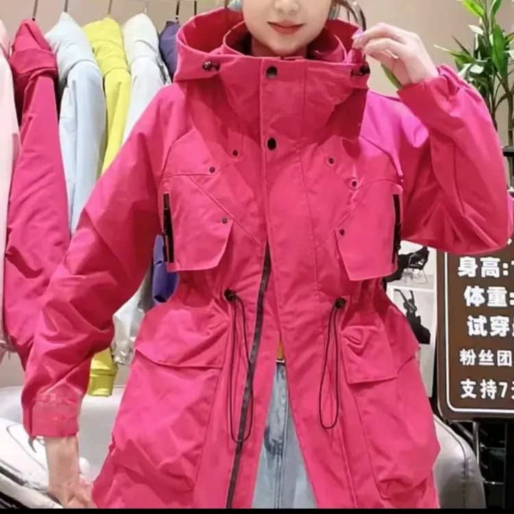 秋季新款欧韩大码中长款胖MM风衣外套2525