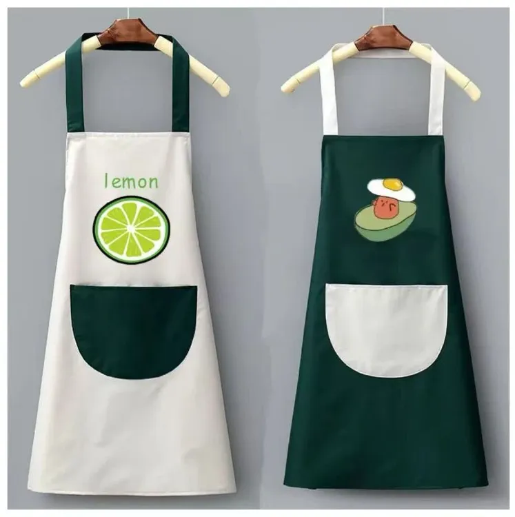 【2条装】韩版家用情侣做饭厨房围裙防水防油工作时尚新款围无被