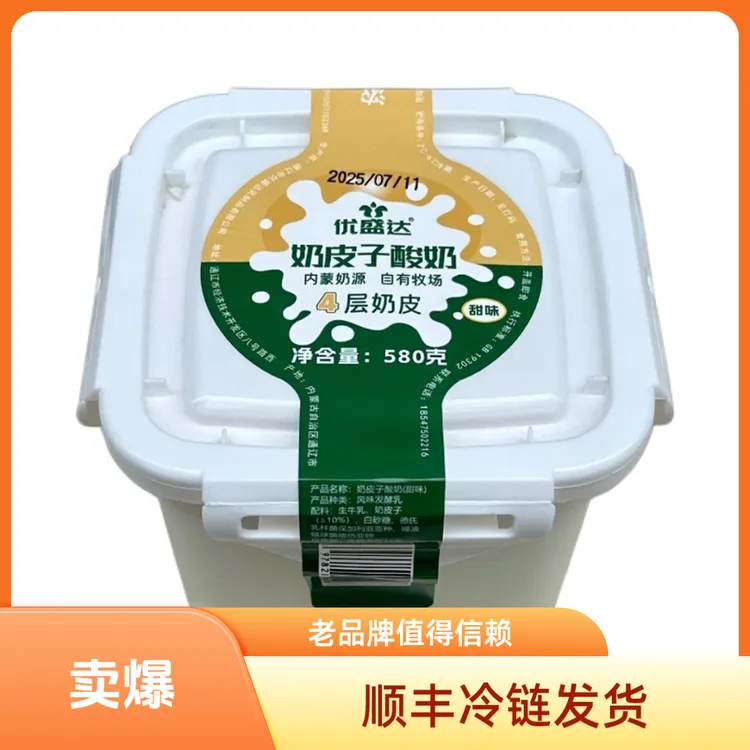 内蒙古草原奶皮子酸奶优盛达方盒4倍奶皮子Plus版酸奶加厚版酸奶