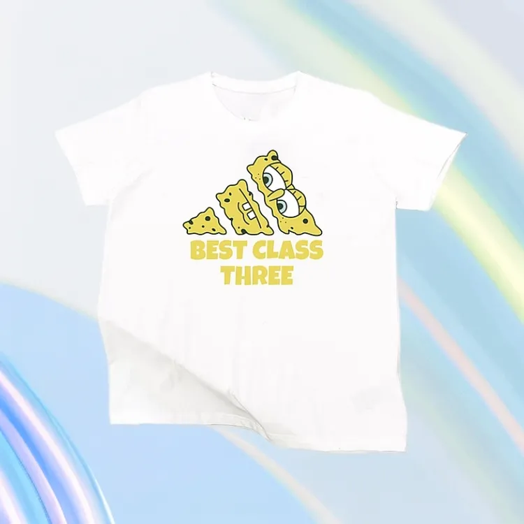 官方正品奥特莱斯海绵宝宝卡通印花短袖女夏季纯棉宽松情侣装上衣