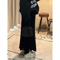 晶咕佳佳【小鱼尾】黑色丝绒大摆量鱼尾半身长裙显瘦气质秋冬宽松