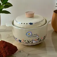 陶瓷茉莉花家庭装砂锅