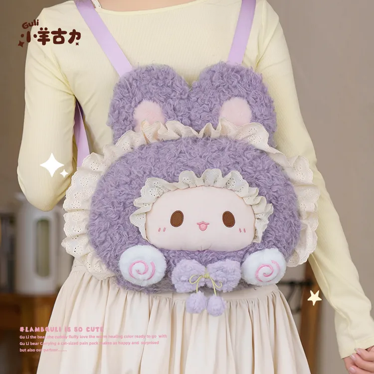 【小羊古力&Rubitu】可爱兔子大脸包lolita毛绒玩偶双肩背包包JK