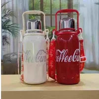 保温杯水杯手提背带便携XF大容量户外网红家用学生双层车载保冷