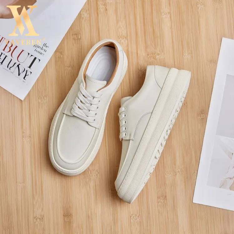 秋冬新款真皮小白鞋男休闲板鞋舒适透气软面软底男款真皮增高板鞋