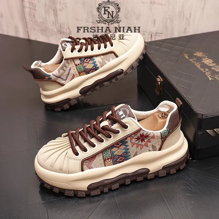 法莎尼亚厚底增高老爹鞋秋冬季潮流鞋子轻奢时尚百搭休闲运动鞋男