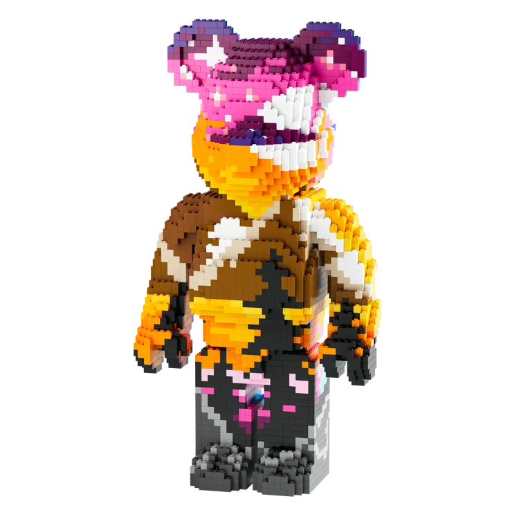 XIAOFANGLE/小方乐千山暮雪积木熊益智类拼搭礼物摆件玩具