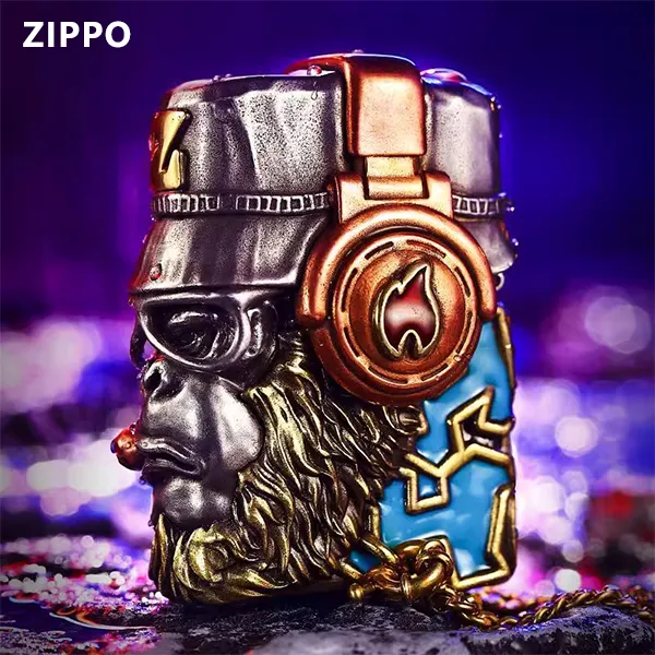 ZIPPO/之宝官方正品打火机套壳机甲重返猩球赛博朋克夜光正版礼物