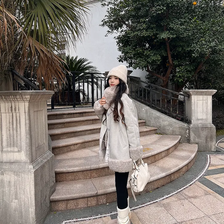 LA.Sheila【我的阿勒泰】 围脖领加厚外套254-WT/1127-98205