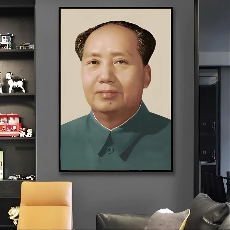 新中国人物伟人领袖历史人物装饰画轻奢办公室墙挂画