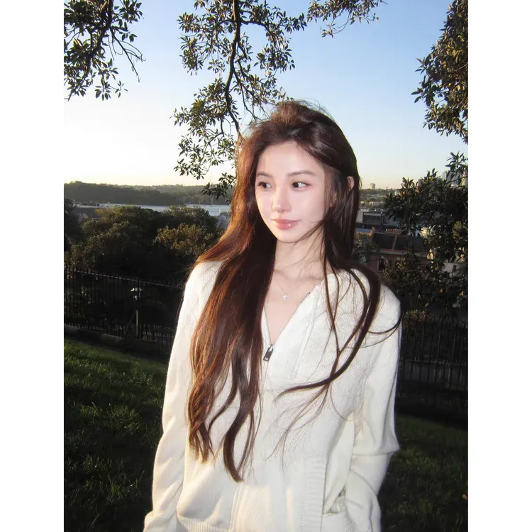 慵懒感毛针织衫女秋季新款连帽修身显瘦上衣Z 9594#