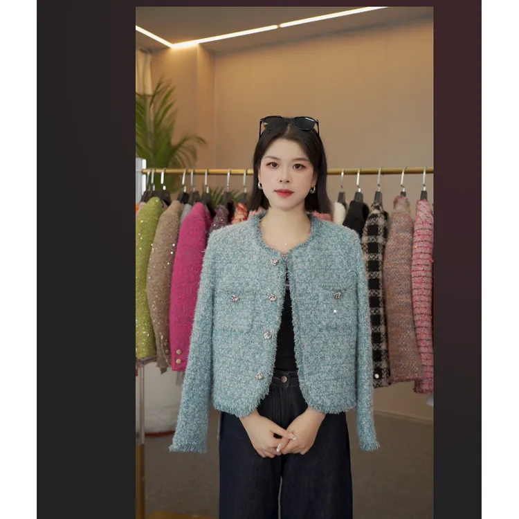 【莫兰迪】MSSY美舒尚衣、上衣小香风气质轻奢时尚粗花呢秋冬60104