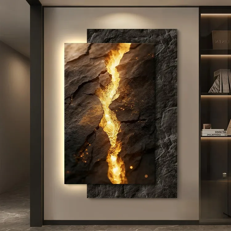 轻奢意式玄关装饰画2025新款入户正对门挂画高级感走廊过道壁画