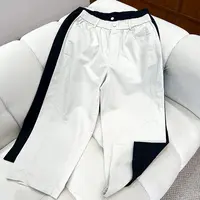 必魅窄版烟管裤2025夏季新款松紧阔腿裤66129弹力九分裤大码女装