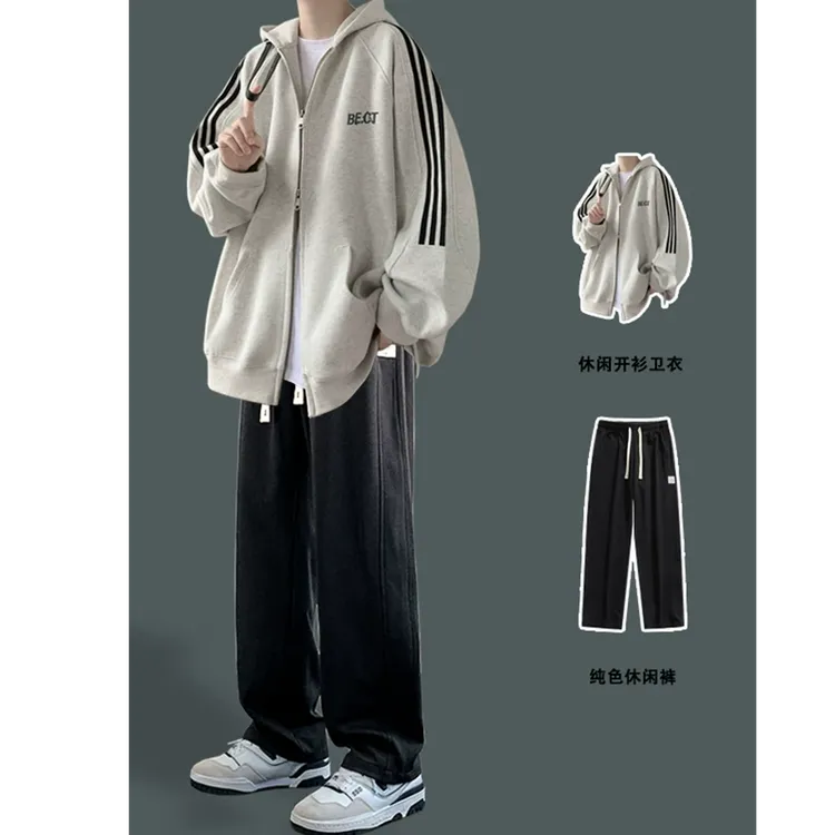 男生秋冬穿搭个性 cleanfit 小众高级感高知感外套牛仔裤套装189