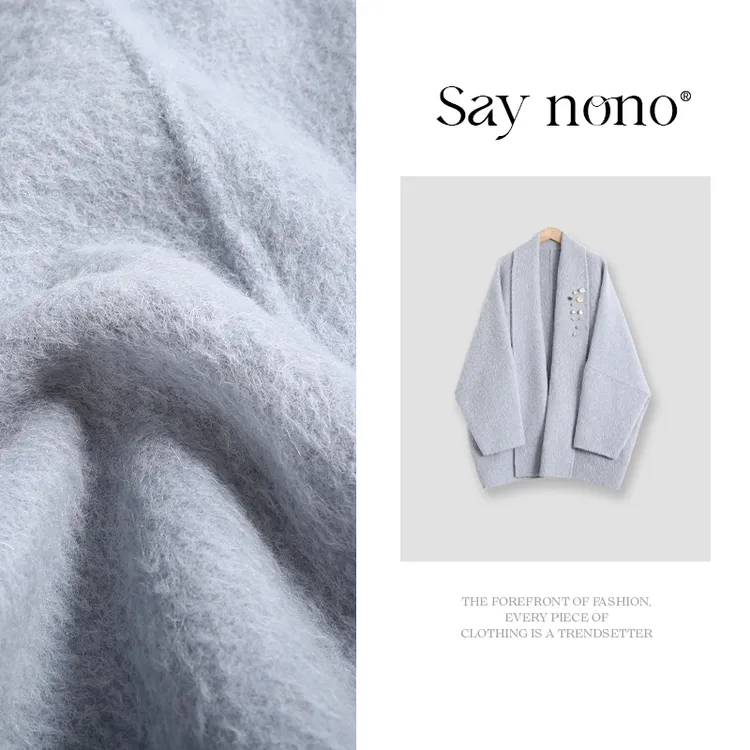 懒猫nono│Saynono 长毛苏力羊驼双面尼大衣/XXLSAA98326