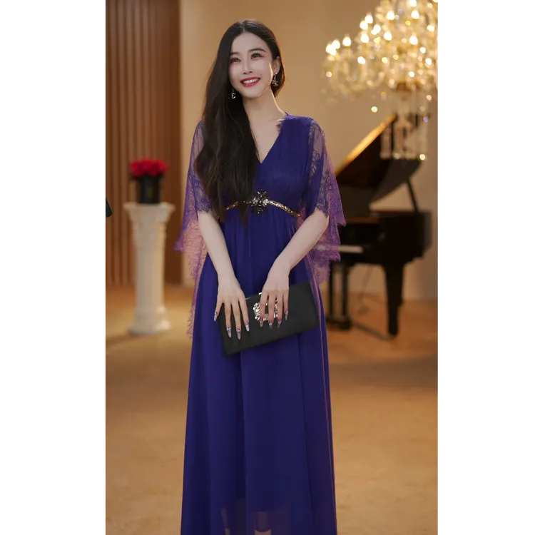 【JOSIE定制】仲夏之梦 法式小众设计师蕾丝拼接时尚连衣裙-YL30105