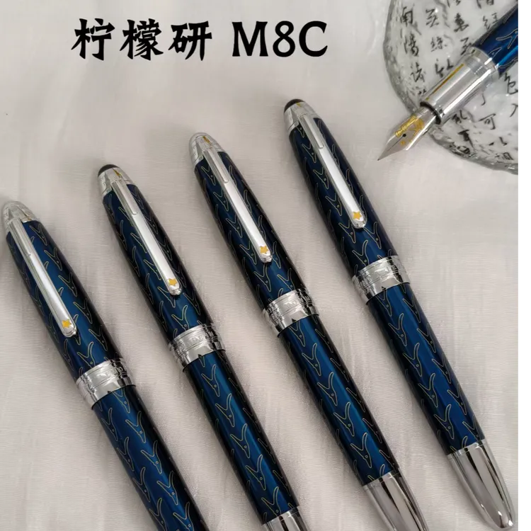 柠檬研新品M8C全金属活塞钢笔书写练字办公商务送礼书法练字专用