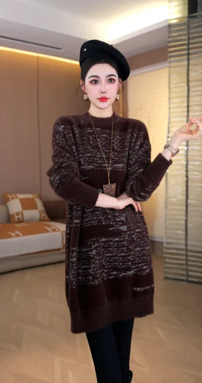 加厚保暖【可可余温】秋冬必备时尚洋气新款上档次毛衣上衣-3172#