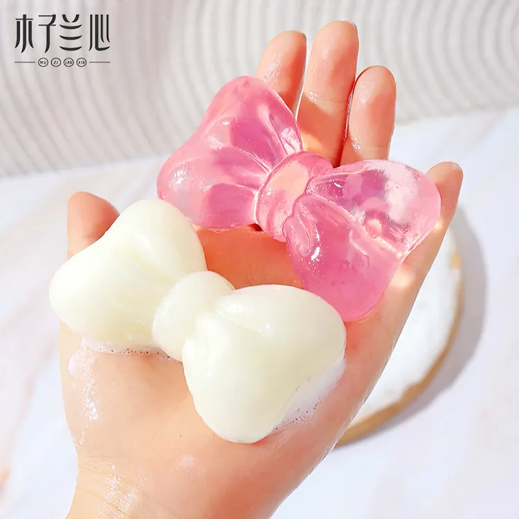 木子兰心蝴蝶结皂手工皂羊脂皂留香香氛皂创意奶皂玫瑰洗脸沐浴皂
