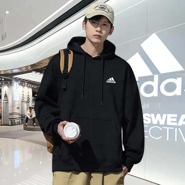 【奥莱专柜】2025新款连帽卫衣男春秋冬季休闲宽松长袖加绒加厚上衣