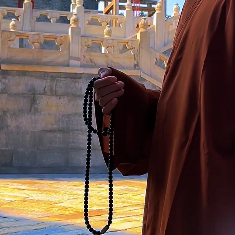 师傅同款念珠 哥窑串珠雷击木108颗