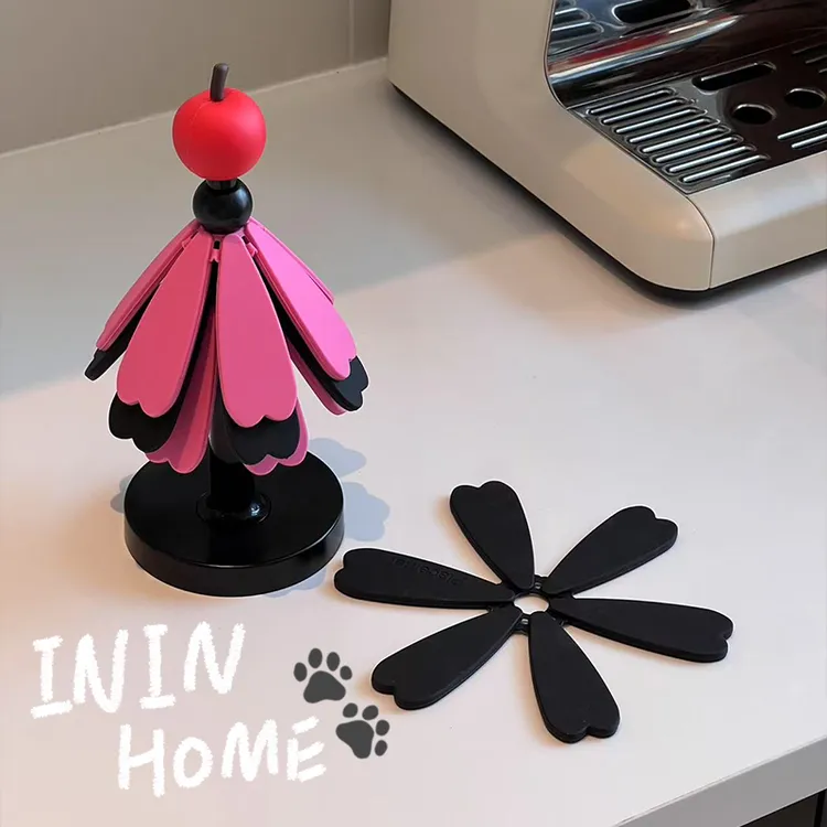 ININHOME四叶草餐垫树硅胶创意餐垫树隔热垫杯垫防烫垫餐垫ZXX