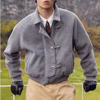 （昊沈）InsGale 25AW 羊毛飞机扣翻领ma1棉服boomber夹克