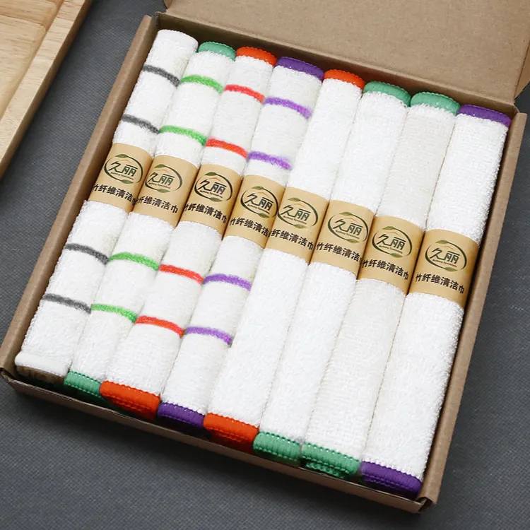 【新品银丝双效】23*18银丝双面不沾油厨房抹布抗菌不易掉毛清洁巾