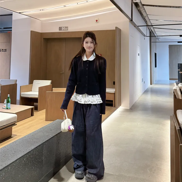 【婉婉专属】百搭小香圆领针织长袖外套