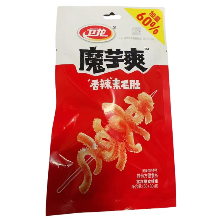 新日香辣卫龙魔芋爽酸辣素毛肚80g素毛肚期