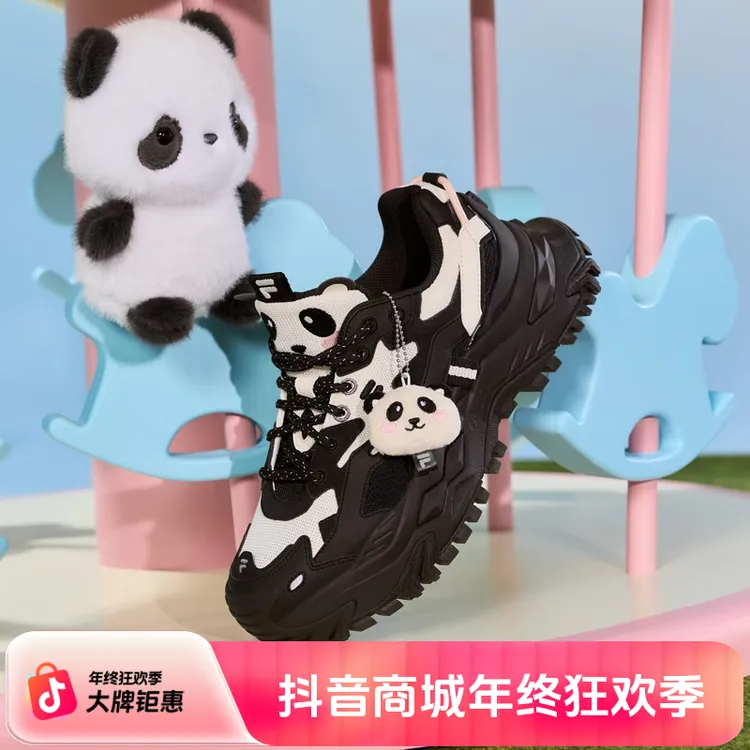 FILA FUSION斐乐女鞋新款厚底休闲老爹鞋猫爪挂件运动鞋轻便增高