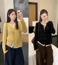 （727）2025秋季新款大码胖MM显瘦遮肉百搭假两件圆领针织打底衫女