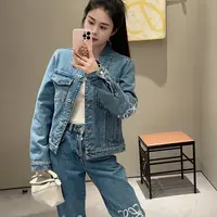 未使用 LOEWE/罗意威 LOEWE新款蓝色手臂徽标水洗牛仔外套