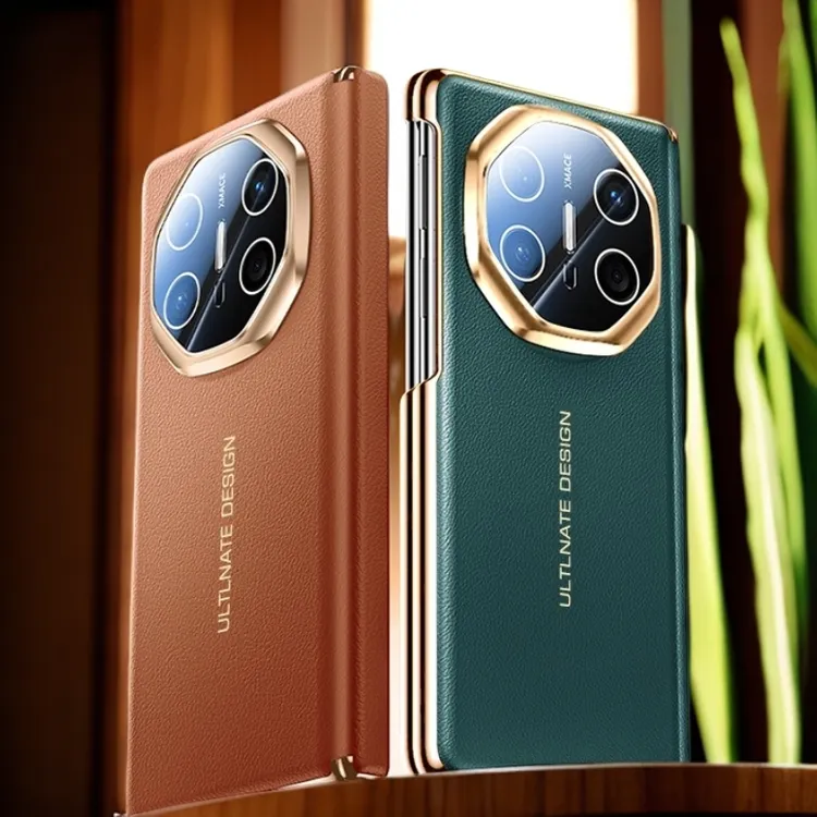 适用华为MateX6/X5/X3手机壳双中轴铰链防摔高档商务秒变XT真皮