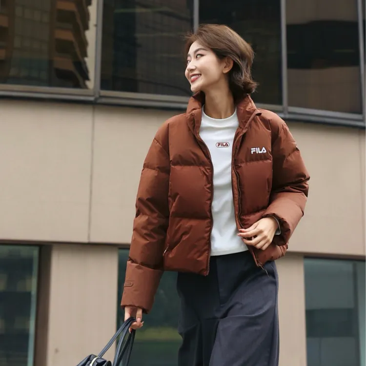 FILA斐乐【琥珀流光】女装防泼水保暖时尚休闲羽绒服F11W549902F