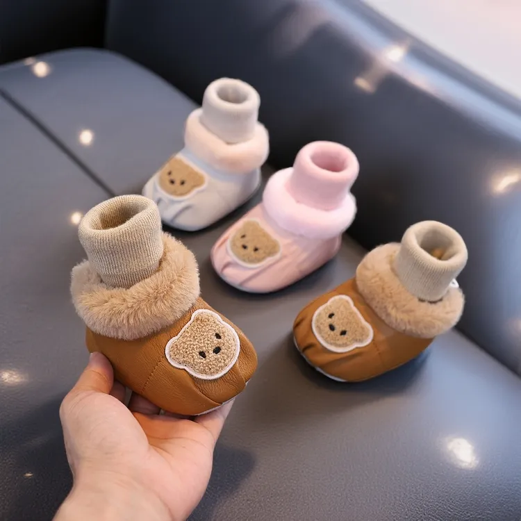 秋冬新生婴儿鞋袜不掉鞋0到1岁男女宝宝鞋加绒加厚保暖棉鞋地板鞋