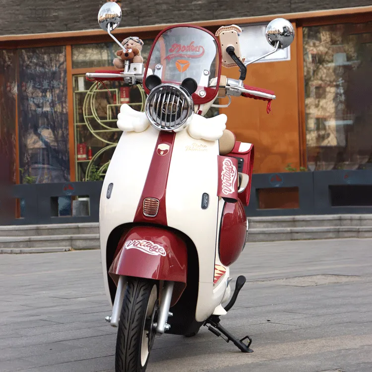 雅迪摩登光芒70/80装饰智利红色脚垫电动车复古大灯罩后备箱配件