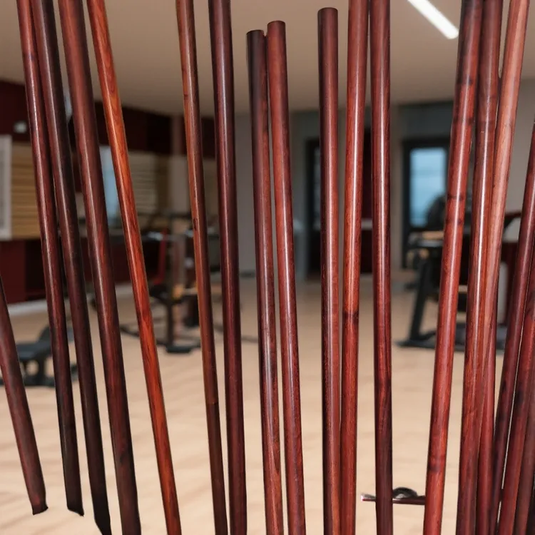 原木实心太极棍手工打磨健身把玩防身武术短棍