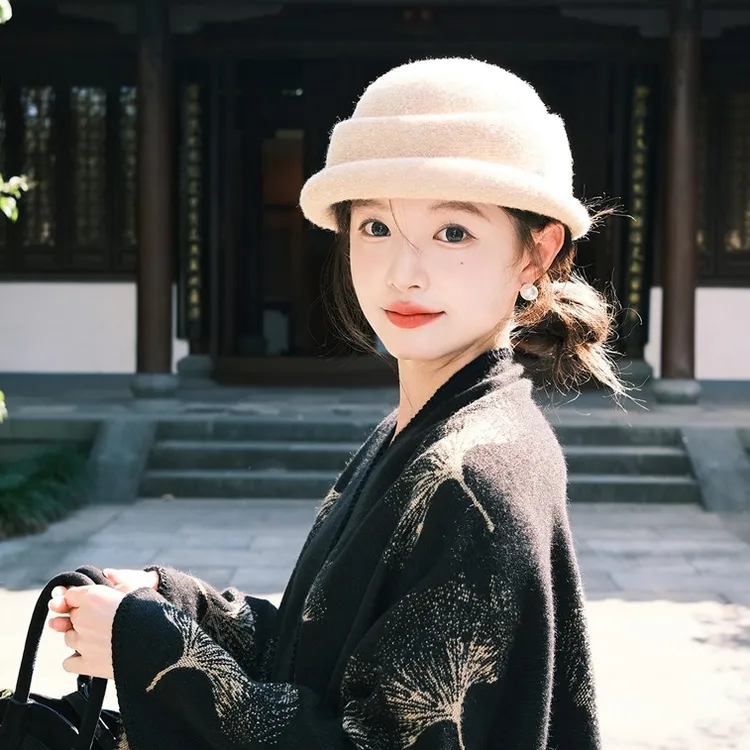 『超绝版型』赫本风高品质礼帽透气千金渔夫帽子秋冬百搭优雅盆帽