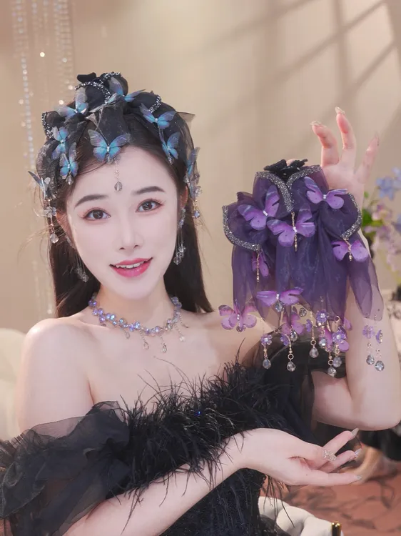 【梦中情蝶抓夹】小众设计师款重工蝴蝶流苏发夹轻奢高级感3198