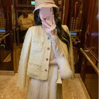 【JIAYI】重工圆领奶黄色小香风外套