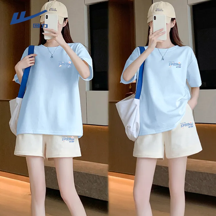 【回力】小众短袖两件套2025新款爆款时尚潮流小众宽松时尚套装女X