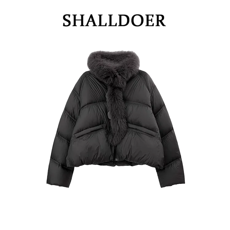 流行爆款冬季新款棉服女韩版高端洋气小个子时尚百搭毛领棉衣外套