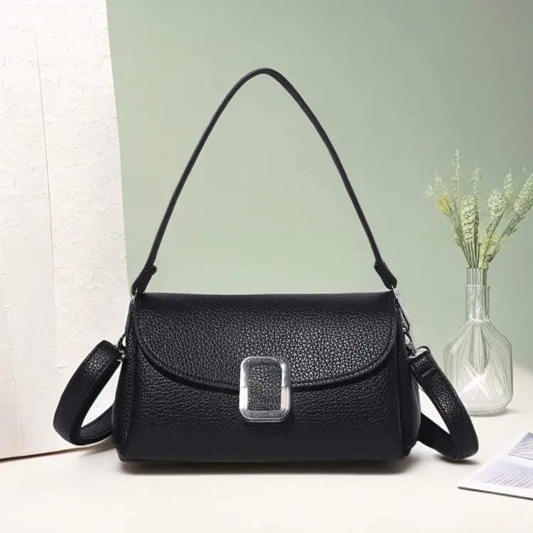 女包2025新款女士斜跨包真皮质感风琴包夏天百搭气质单肩包手提包