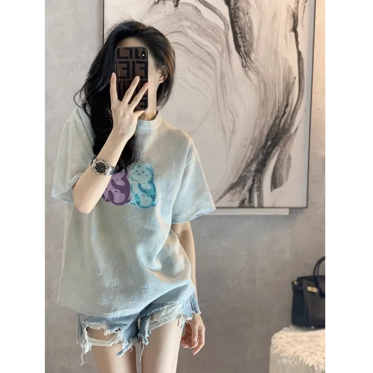 【现货】2025夏季新款法式小个子短袖t恤别致上衣设计感小众时尚女